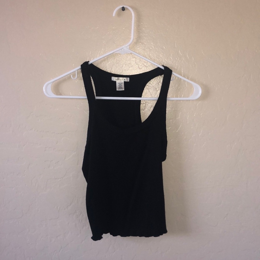 crew neck ribbed tank top
